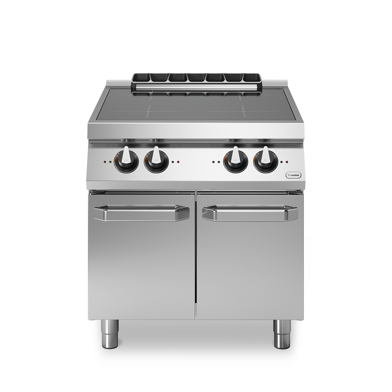Indukčná varná doska so 4 varnými zónami, model na pulte s dvierkami, ROC 70/80, 14 kW